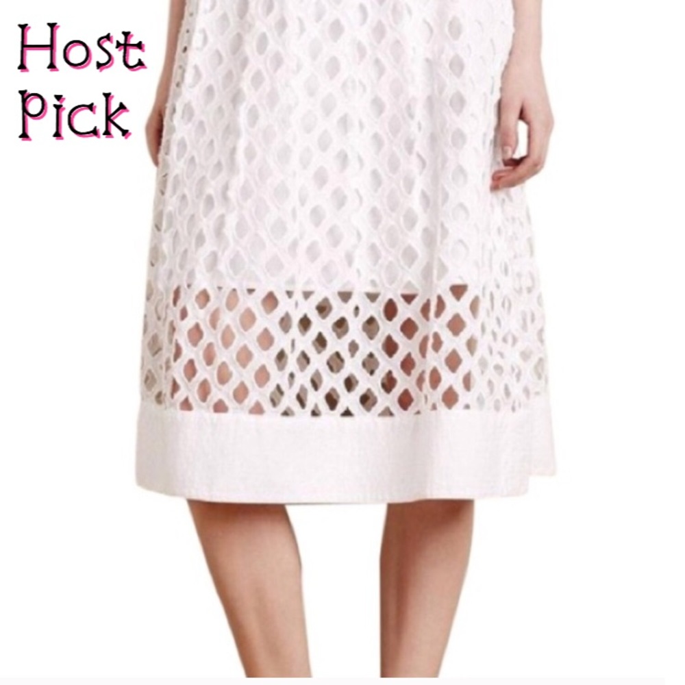 🎉HP🎉 NWT white Anthropologie skirt 8P